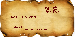 Nell Roland névjegykártya