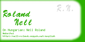 roland nell business card